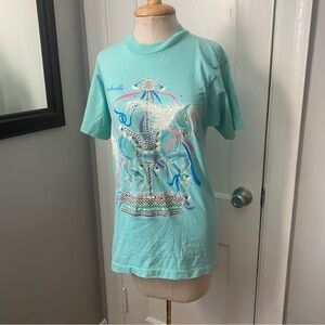 Vintage Nashville seafoam horse carousel fair tee T-shirt M single stitch USA